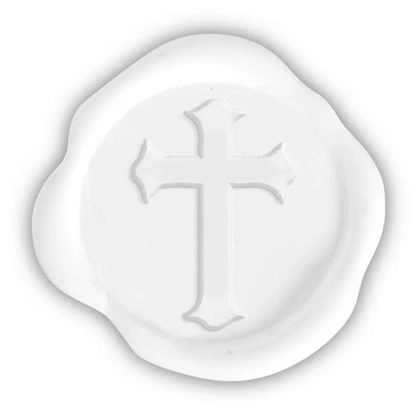 Cross Hand Pressed Adhesive Wax Seals #R848 - Image 2