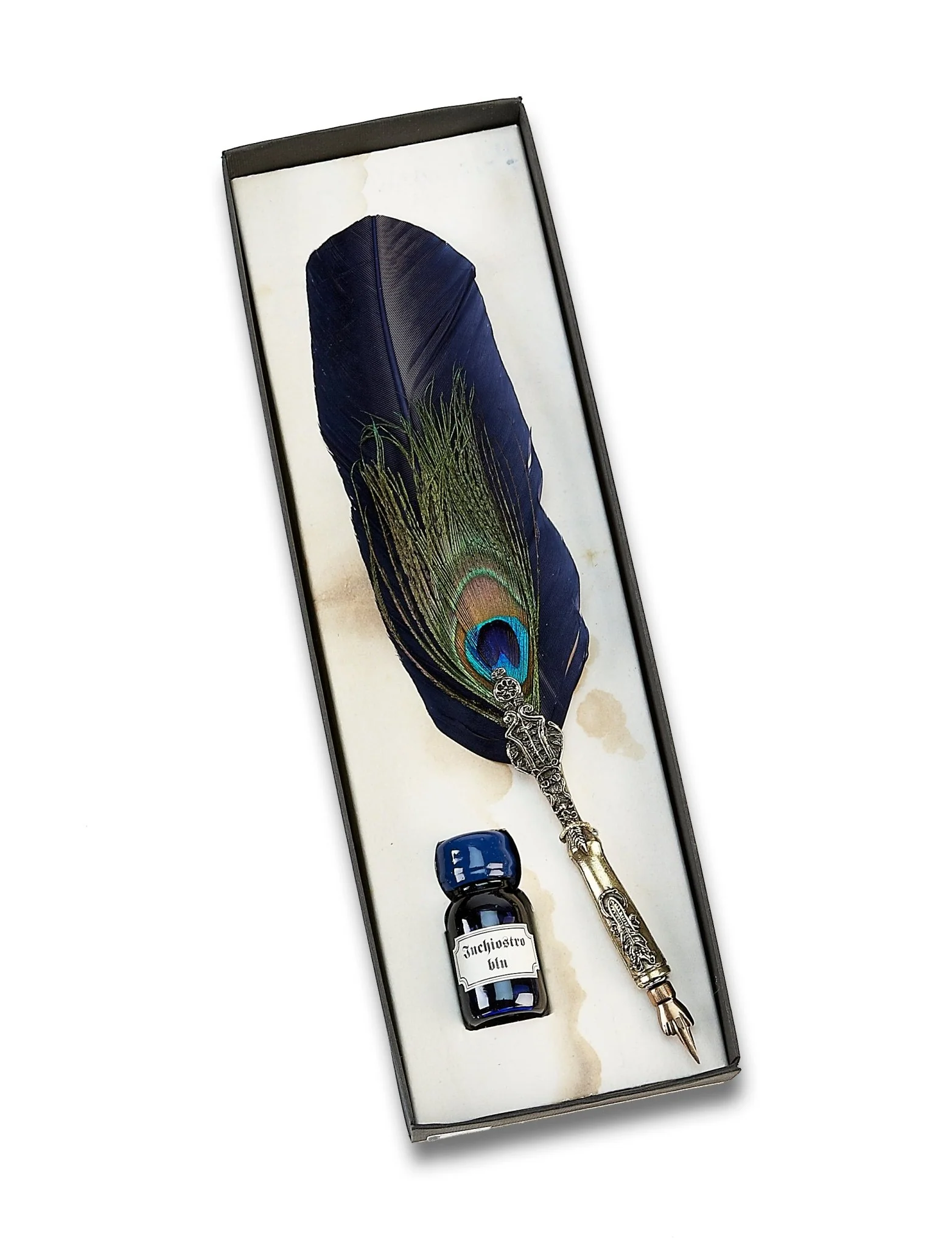 Deluxe Italian Multi-Feather Quill & Ink Set - Image 2