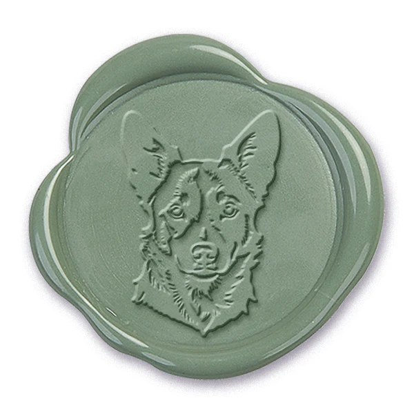 Dog Head Wax Seal Stamp #3231-USA Handcrafted - Image 2
