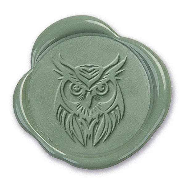 Owl Head Wax Seal Stamp #3548-USA Handcrafted - Image 2