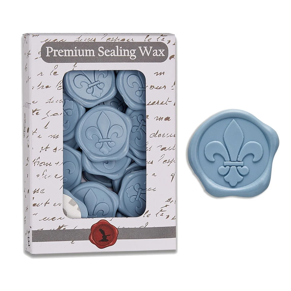 Fleur de Lis Adhesive Wax Seal Quick-Ship Stickers 25PK-6 Colors
