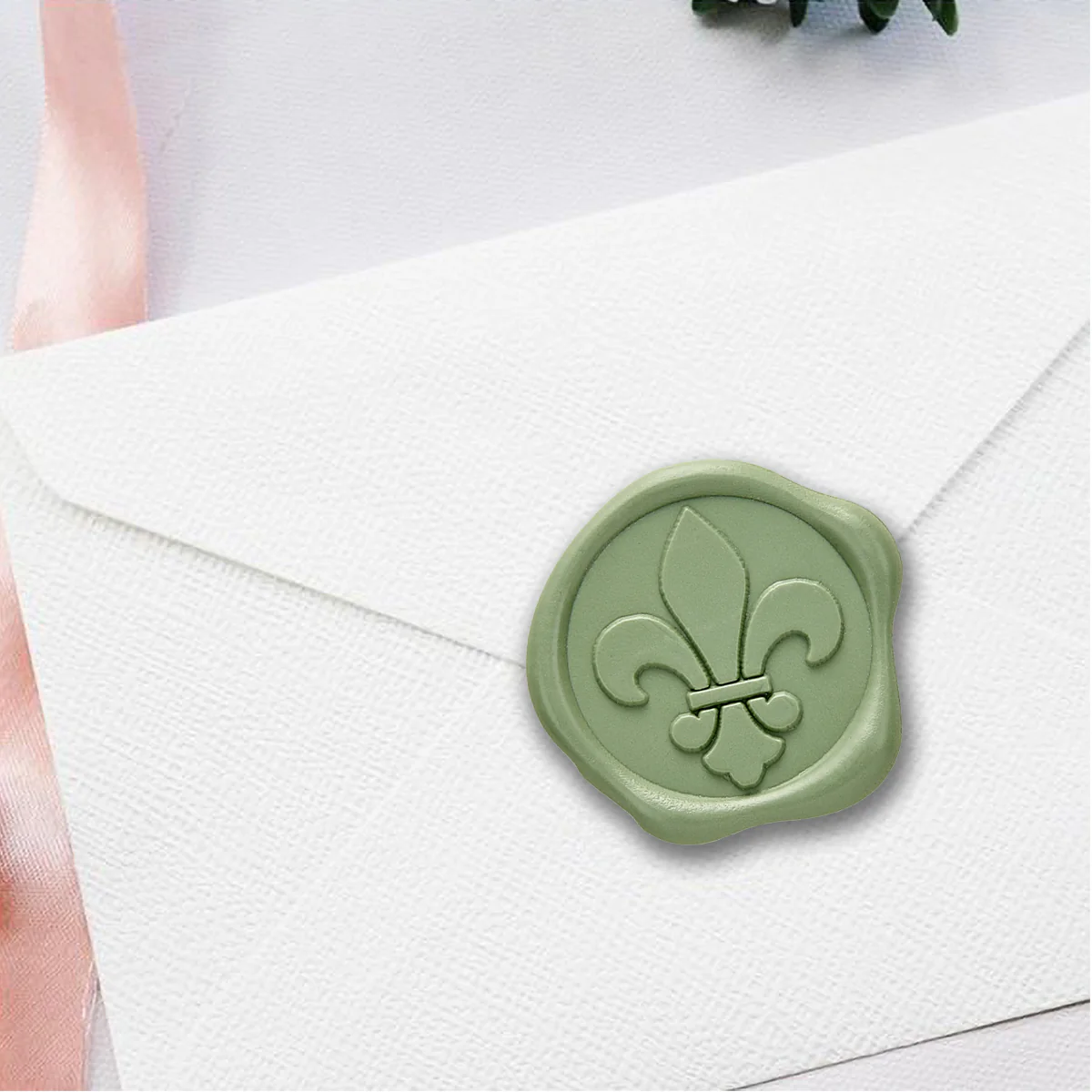 Fleur de Lis Adhesive Wax Seal Quick-Ship Stickers 25PK-6 Colors - Image 2