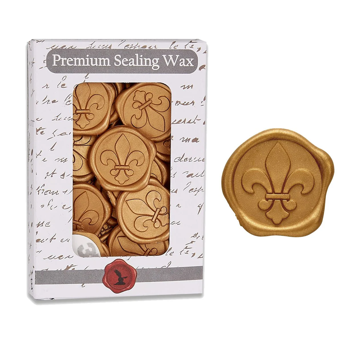 Fleur de Lis Adhesive Wax Seal Quick-Ship Stickers 25PK-6 Colors - Image 3