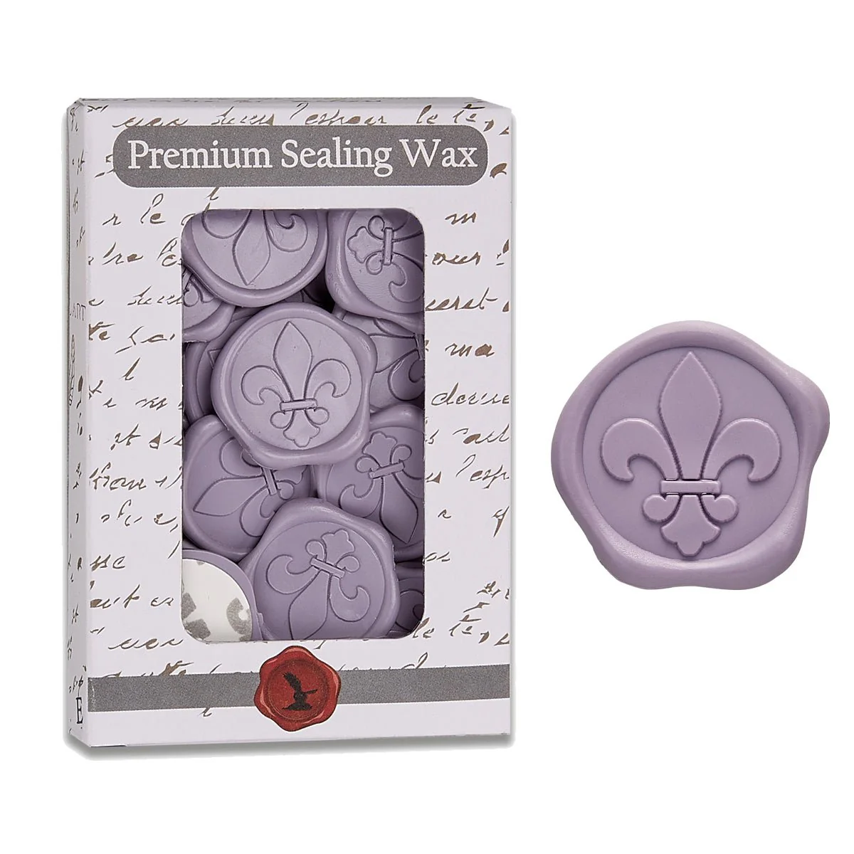 Fleur de Lis Adhesive Wax Seal Quick-Ship Stickers 25PK-6 Colors - Image 4