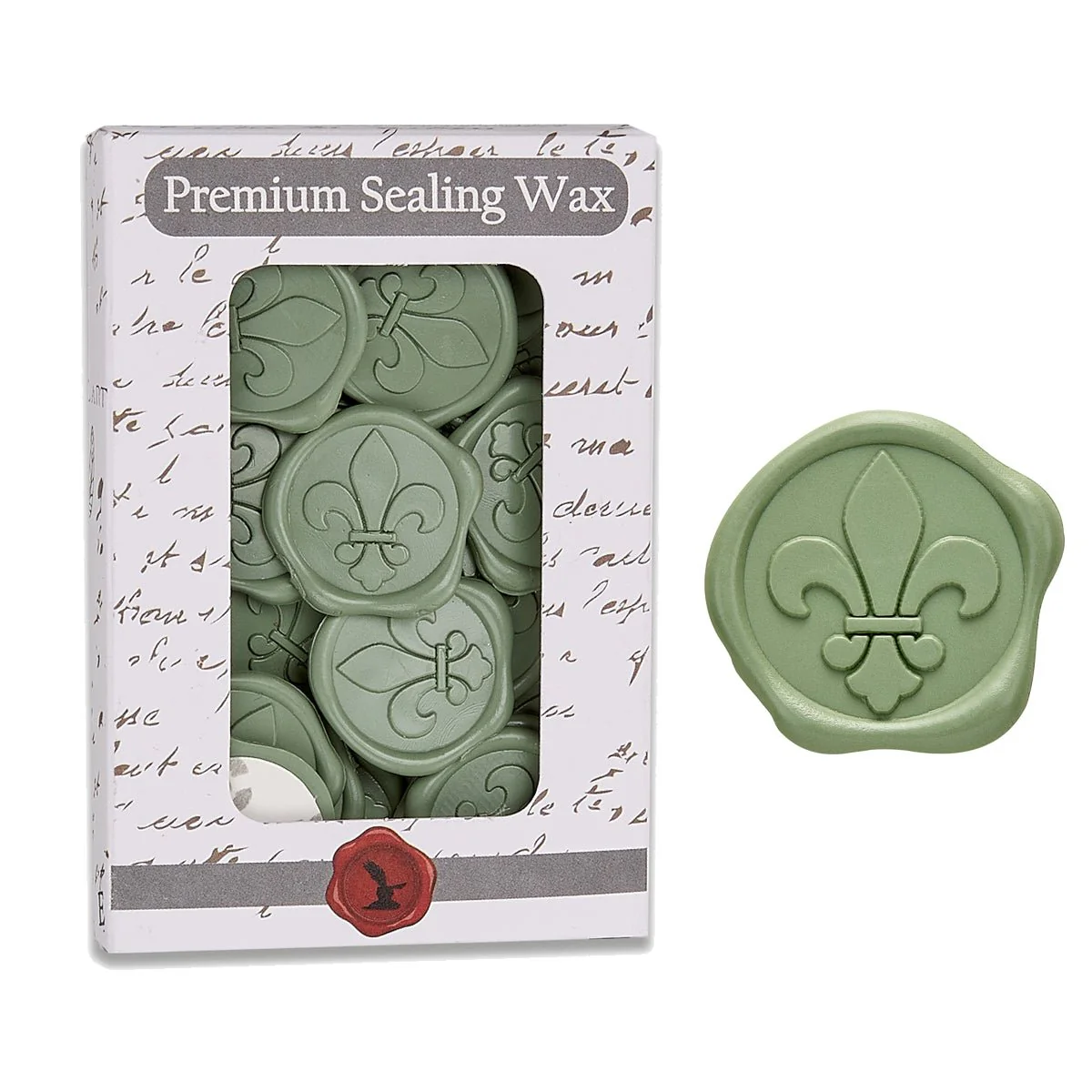 Fleur de Lis Adhesive Wax Seal Quick-Ship Stickers 25PK-6 Colors - Image 6