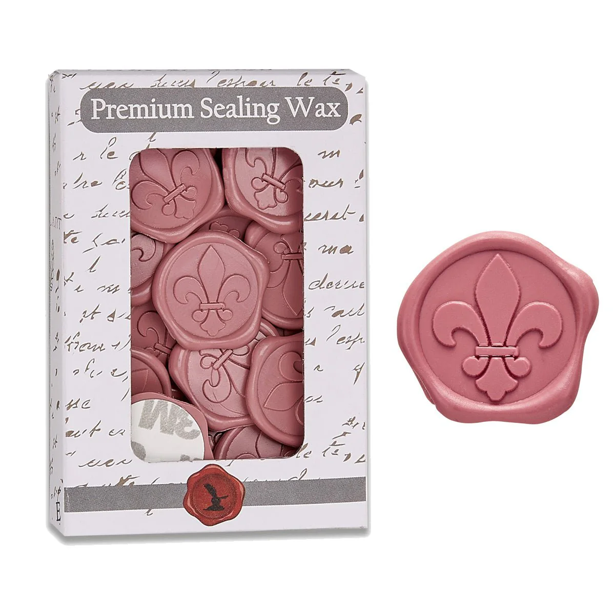 Fleur de Lis Adhesive Wax Seal Quick-Ship Stickers 25PK-6 Colors - Image 7