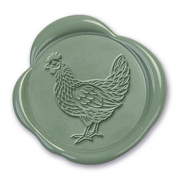 Chicken Wax Seal Stamp #3546-USA Handcrafted - Image 2