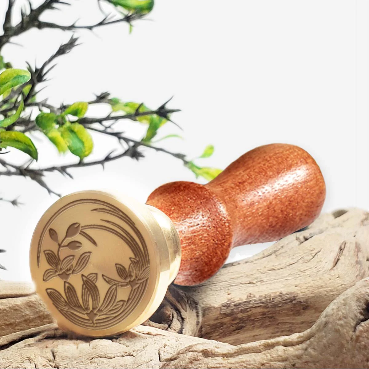 Asian Floral Branch Wax Seal Stamp #3886 -USA Handcrafted