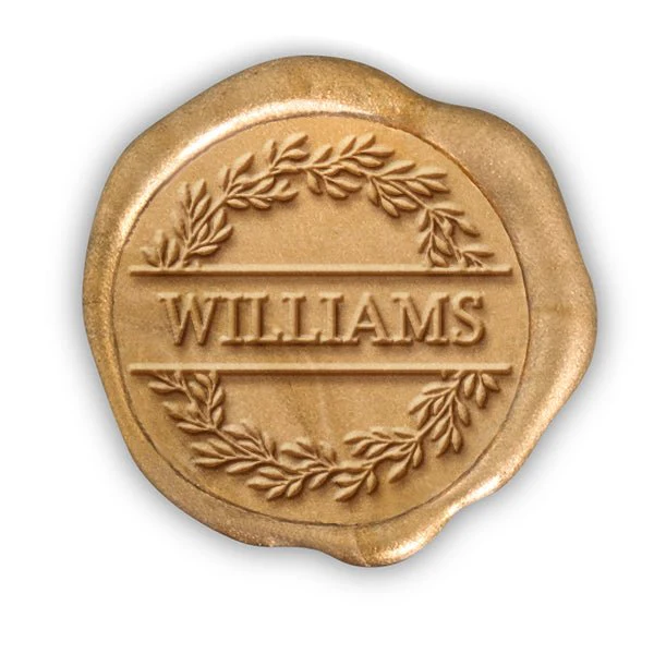 Garland with Names Wedding Monogram Adhesive Wax Seals #8734 Bundle with Stamp - Image 2
