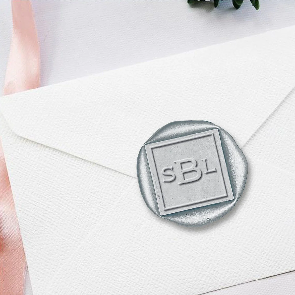 Gentry 3 Letter Custom Wax Seal Stamp - 1 1/8" Square #2523 - Image 3