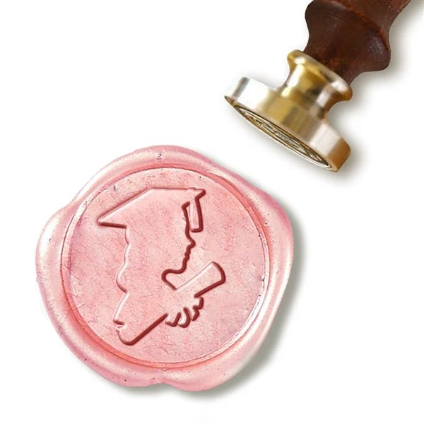 Graduate Girl Wax Seal Stamp with Rosewood Wood Handle #R950 - Image 2