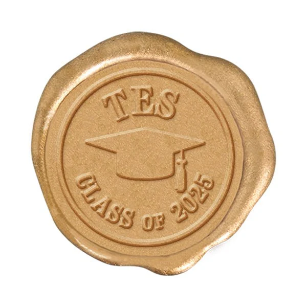 Graduation Monogram Custom Wax Seal Stamp with Rosewood Wood Handle #R907 - Image 2