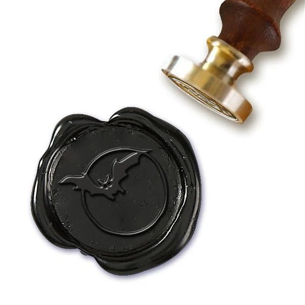 Halloween Bat Wax Seal Stamp with Rosewood Wood Handle #879CD - Image 2