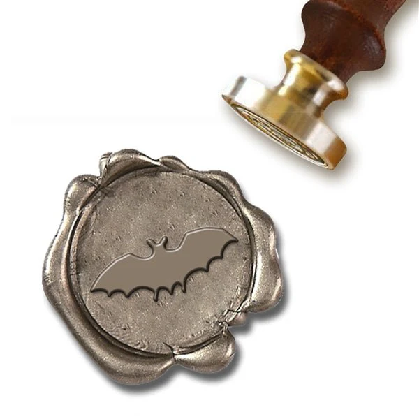 Halloween Bat Wax Seal Stamp with Rosewood Wood Handle #D511CD - Image 2