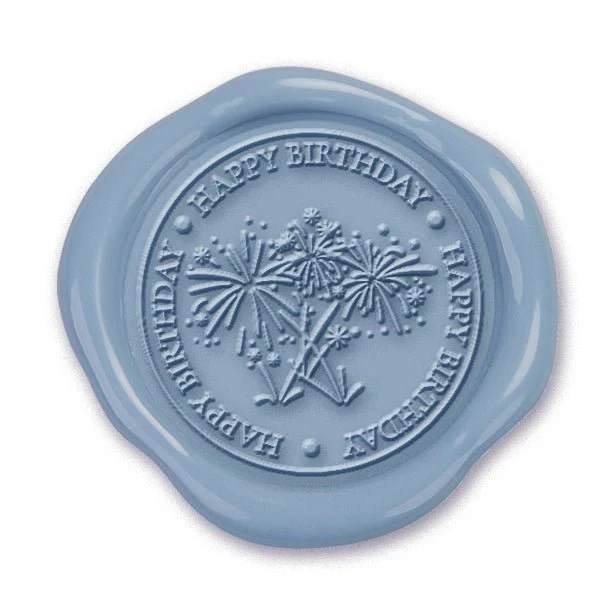 Happy Birthday Hand Pressed Adhesive Wax Seals #8821PNS - Image 2