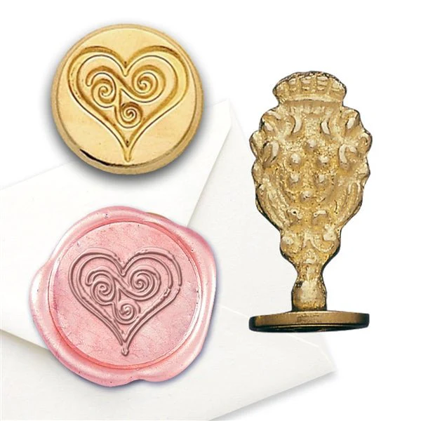 Heart Swirl Wax Seal Stamp