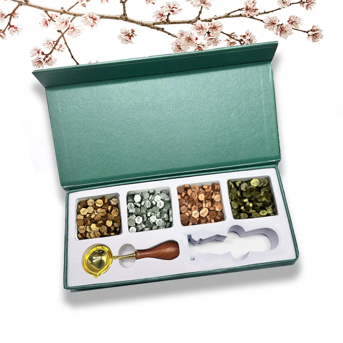 Wax Seal Starter Kit with Choice of 4 Bead Waxes, Spoon and space for your own stamp - Image 2