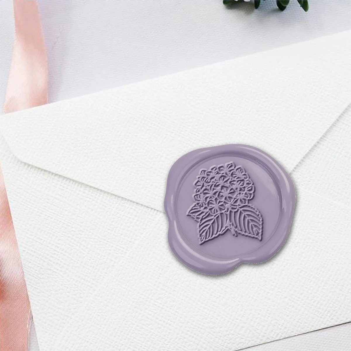 Hydrangea Hand Pressed Adhesive Wax Seals #5156PNS