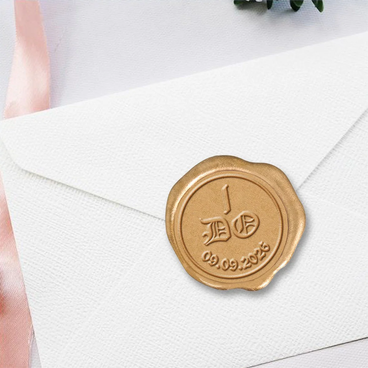I DO with Custom Date Wax Seal Stamp #2523 - Image 3