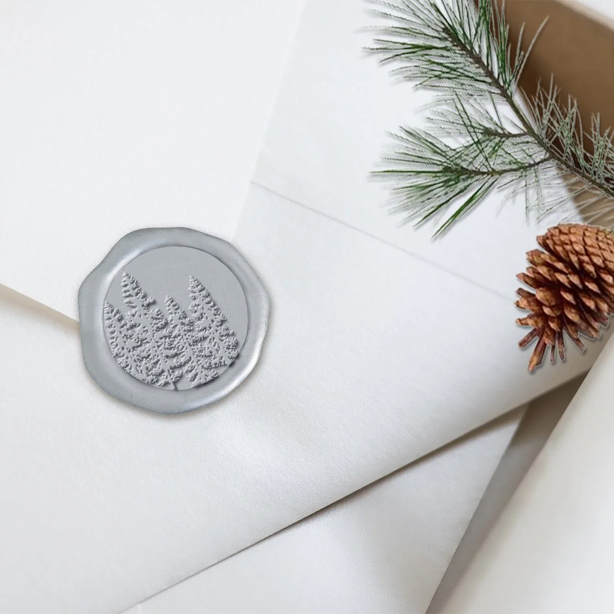 In The Woods Adhesive Christmas Wax Seal Stickers 8PK - Hand Pressed 1 1/4" - Image 19