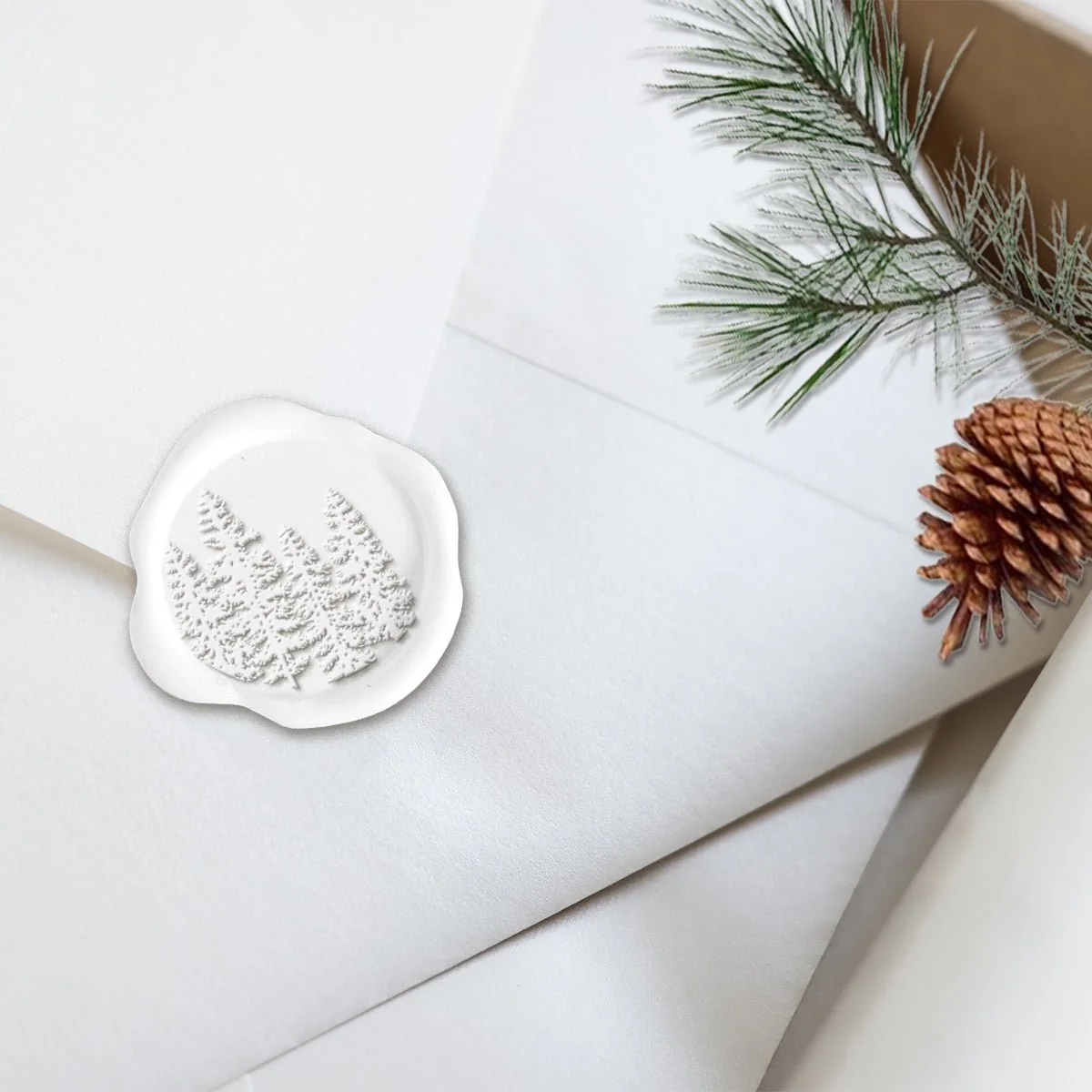 In The Woods Adhesive Christmas Wax Seal Stickers 8PK - Hand Pressed 1 1/4" - Image 21