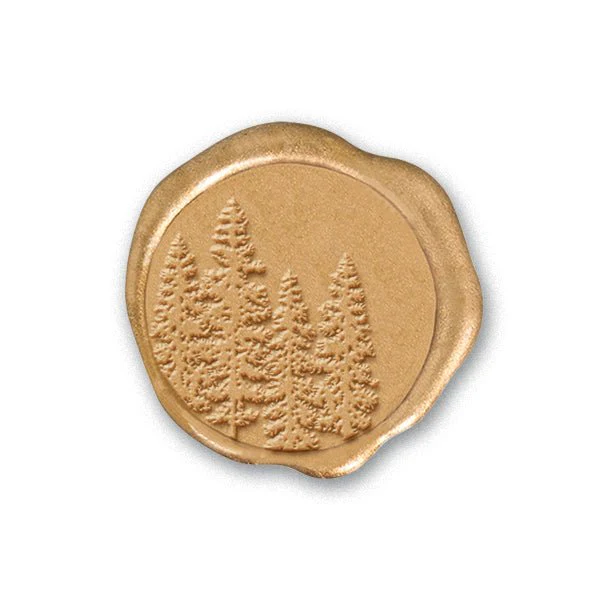 In The Woods Adhesive Christmas Wax Seal Stickers 8PK - Hand Pressed 1 1/4" - Image 3