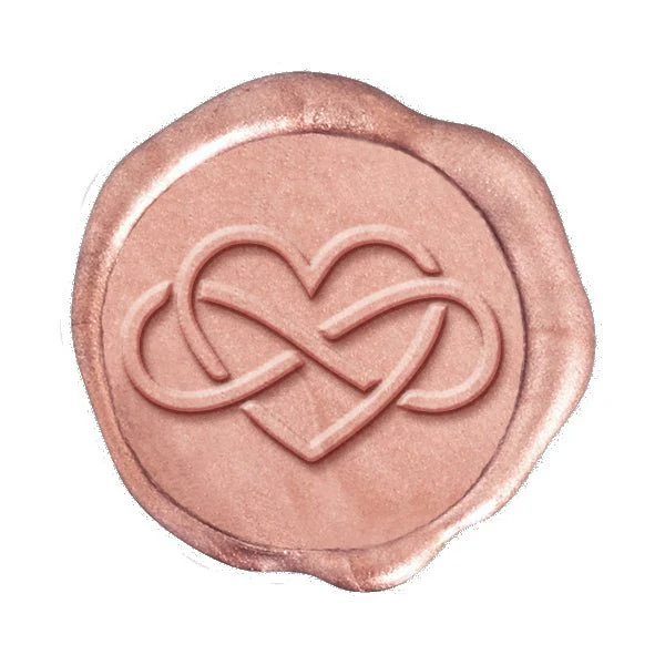Infinity Heart Hand Pressed Adhesive Wax Seals #R893PNS - Image 2