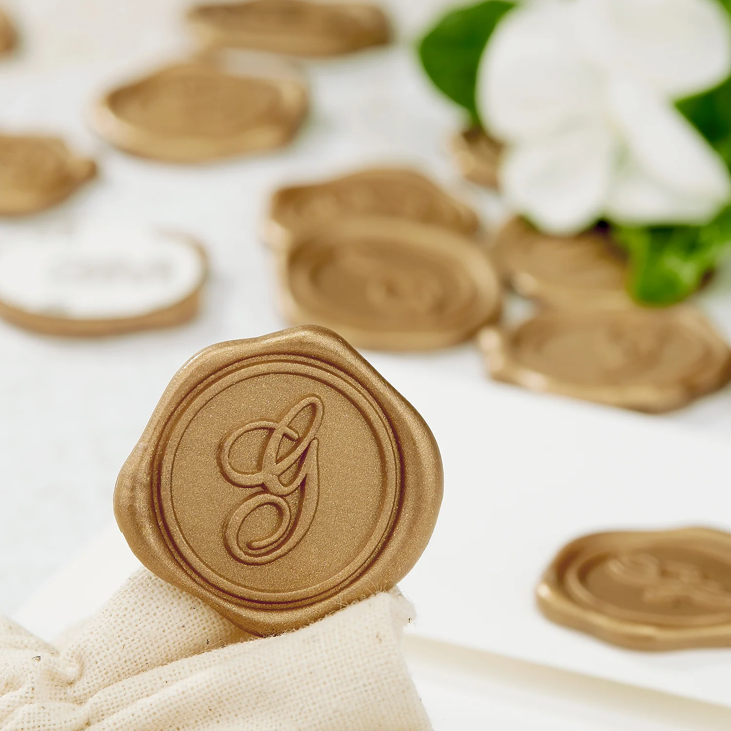 Initial Adhesive Wax Seal Quick-Ship Stickers 25PK - Image 10