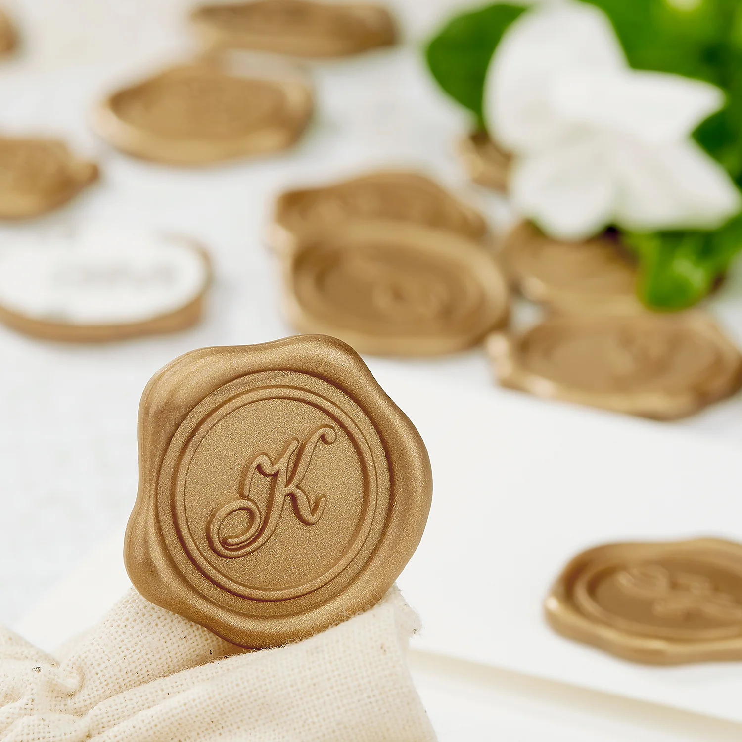 Initial Adhesive Wax Seal Quick-Ship Stickers 25PK - Image 13