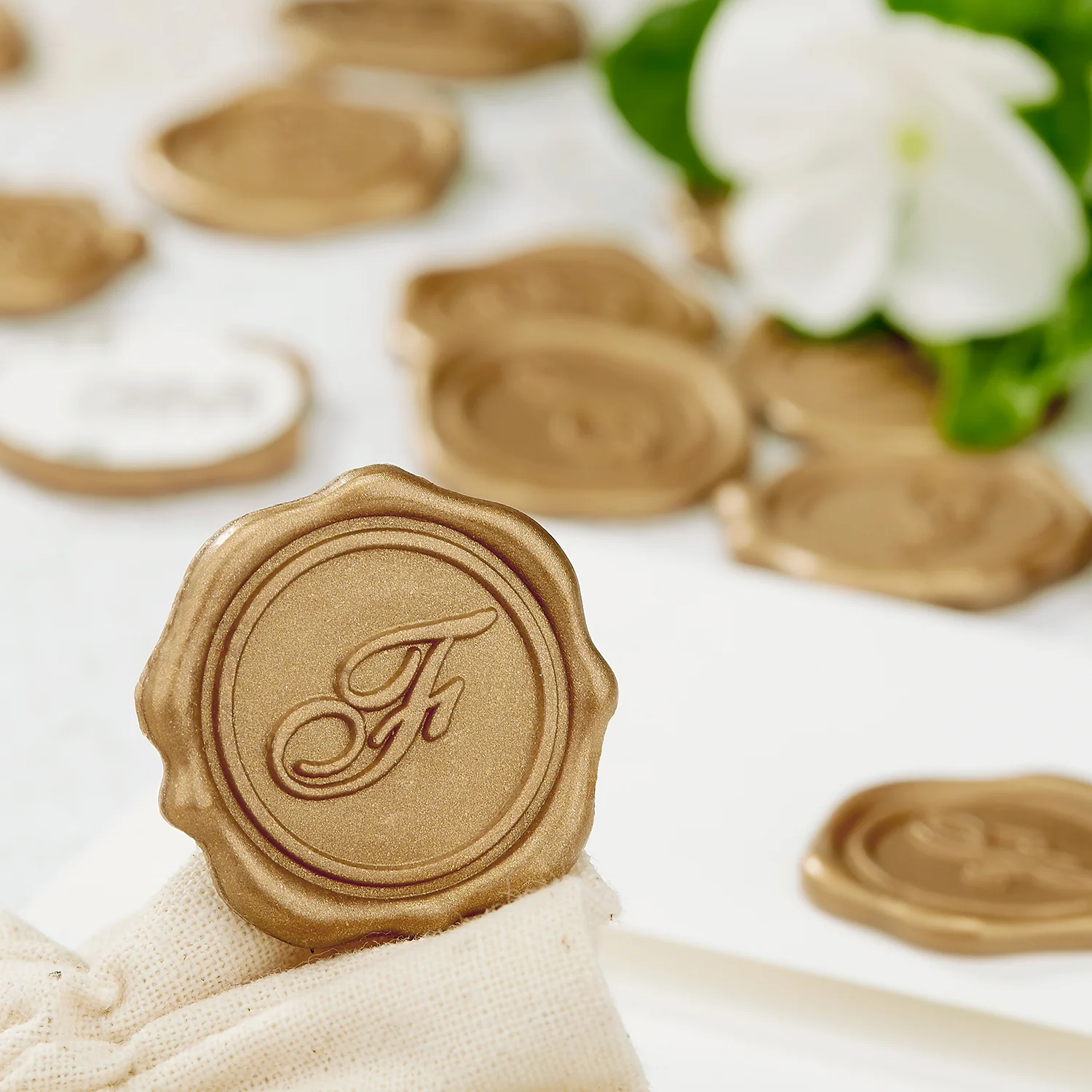 Initial Adhesive Wax Seal Quick-Ship Stickers 25PK - Image 9