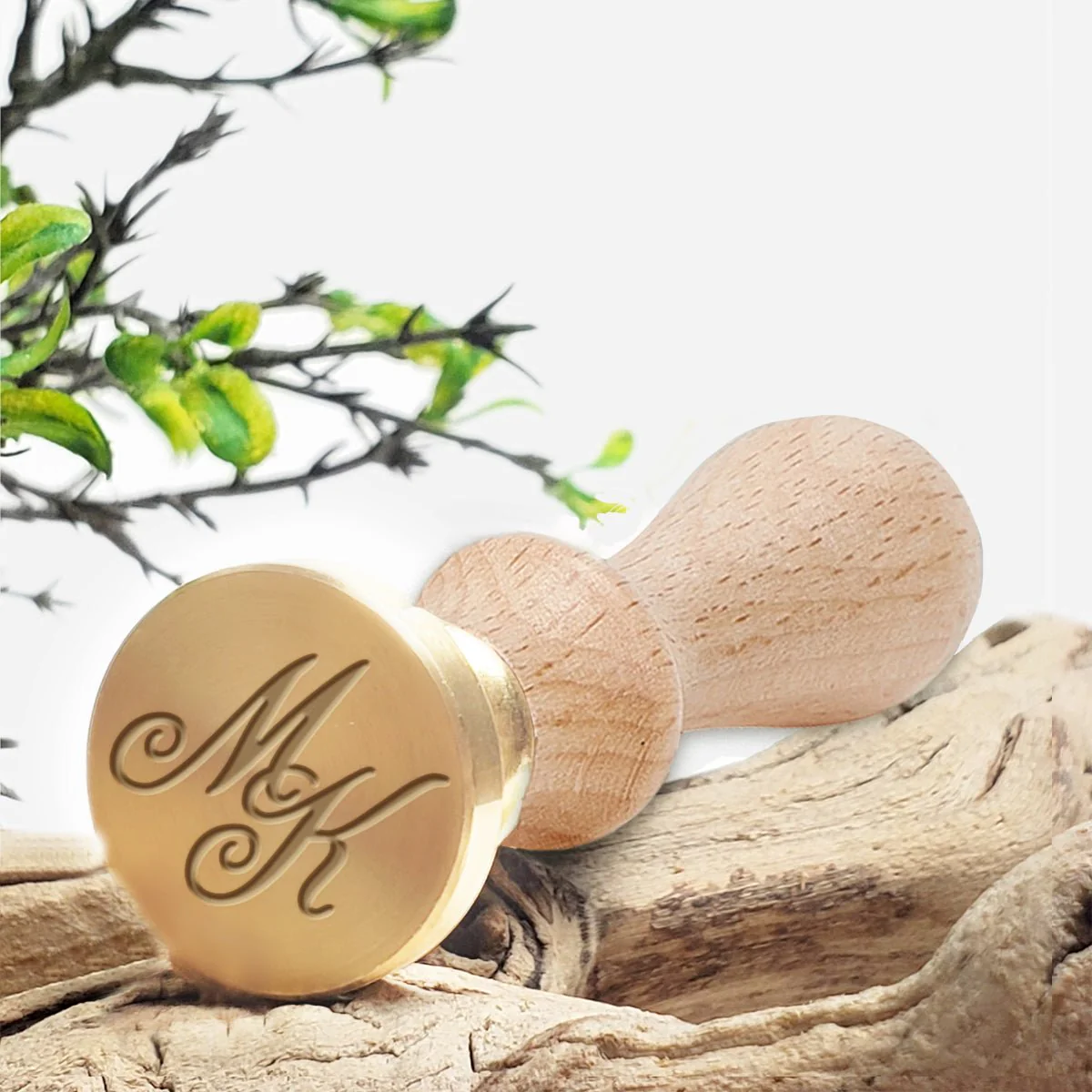 Intertwined Custom Wax Seal Stamp-Fleurish 2 Letter Monogram