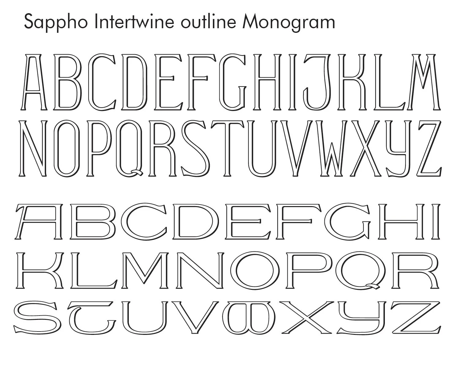 Intertwined Custom Wax Seal Stamp-Sappho Outline 2 Letter Monogram - Image 3