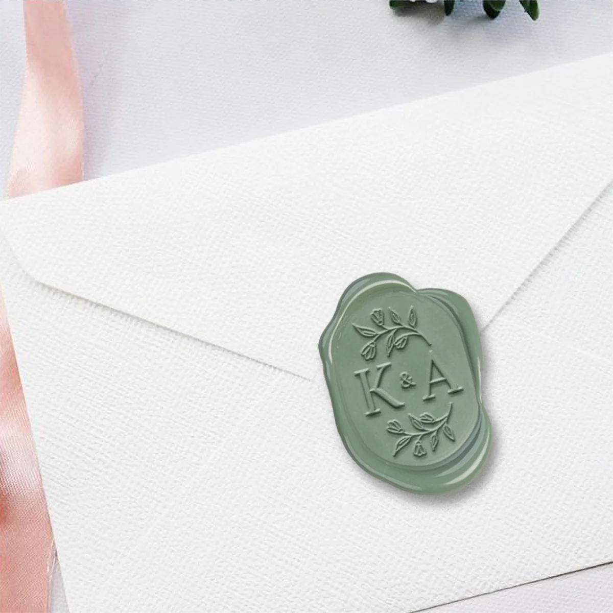 Isabella Wedding Monogram Custom Wax Seal Stamp with Choice of Handle #2592 - Image 3