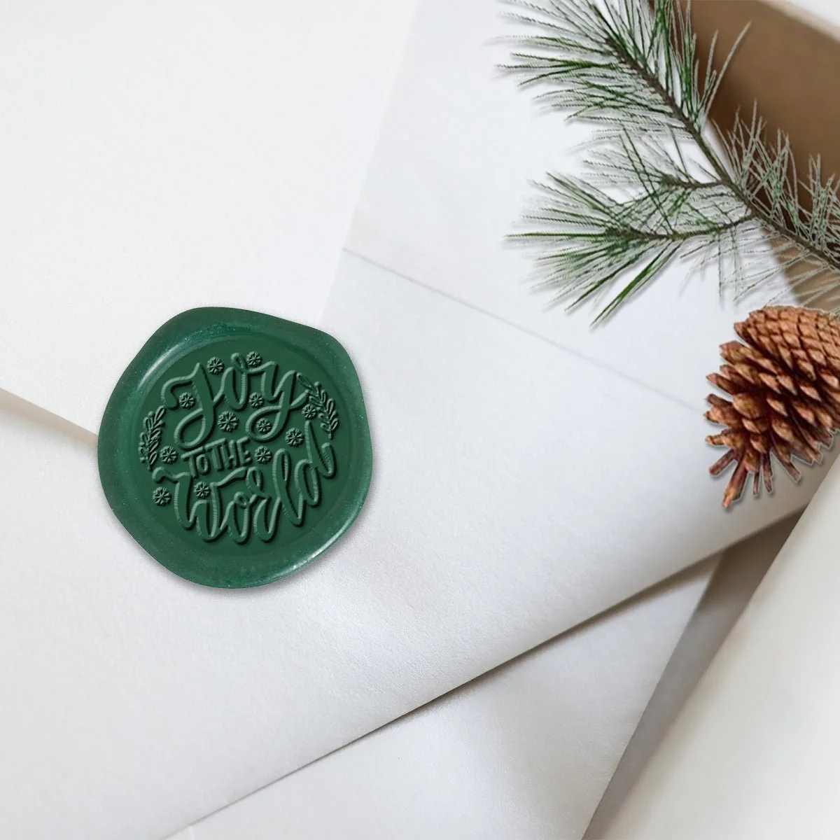 Joy Adhesive Christmas Wax Seal Stickers 8PK - Hand Pressed 1 1/4" - Image 12
