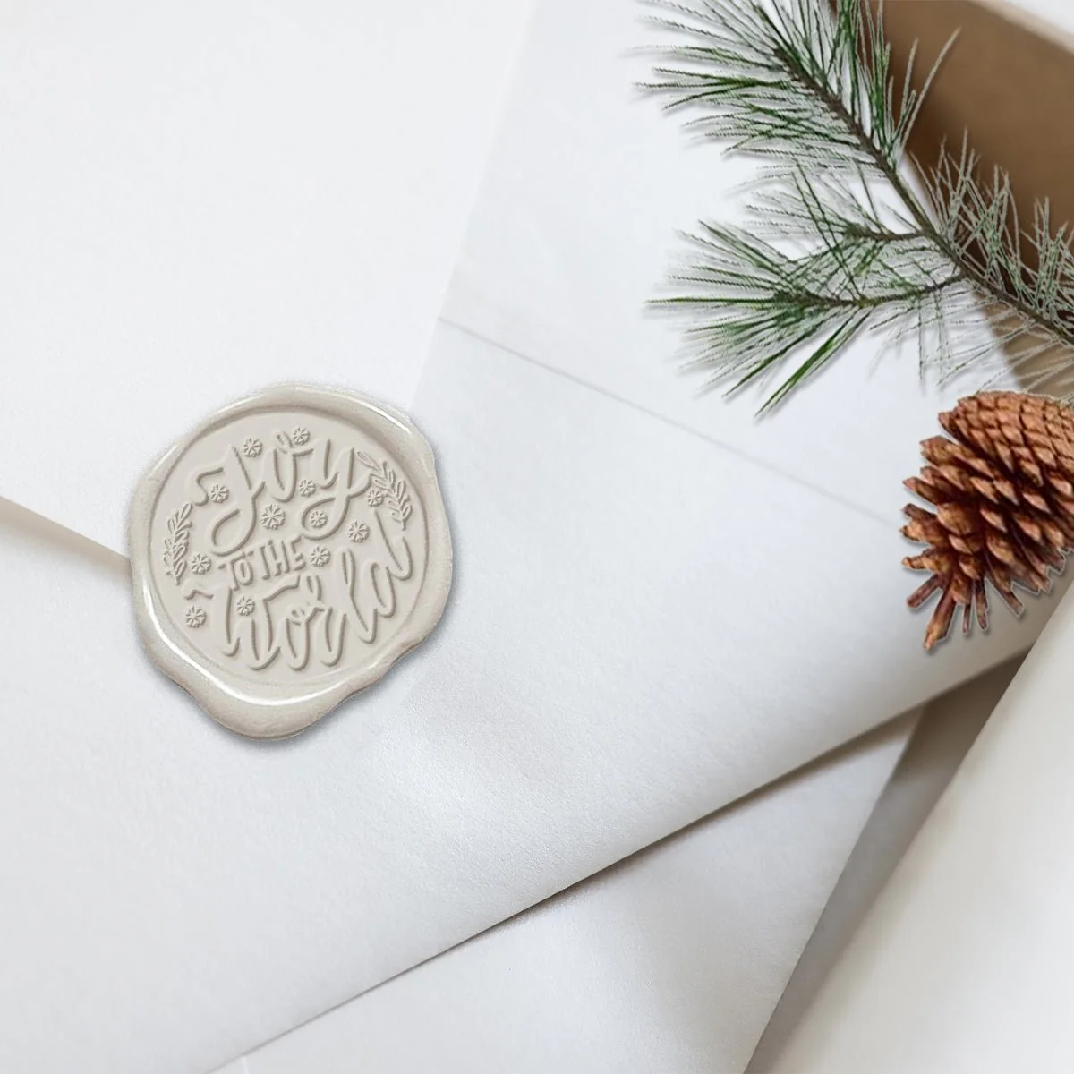 Joy Adhesive Christmas Wax Seal Stickers 8PK - Hand Pressed 1 1/4" - Image 13