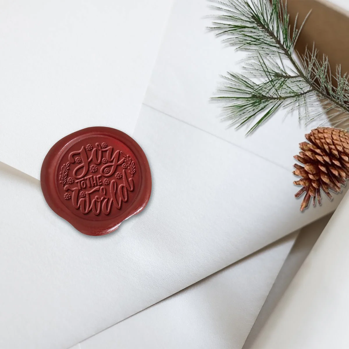Joy Adhesive Christmas Wax Seal Stickers 8PK - Hand Pressed 1 1/4" - Image 14