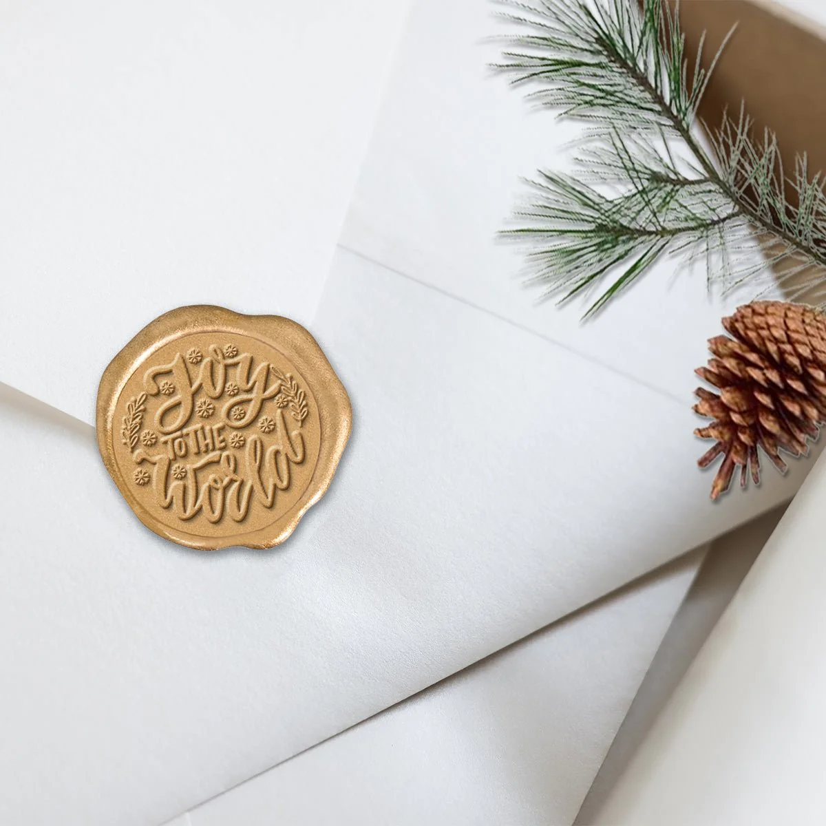 Joy Adhesive Christmas Wax Seal Stickers 8PK - Hand Pressed 1 1/4" - Image 15