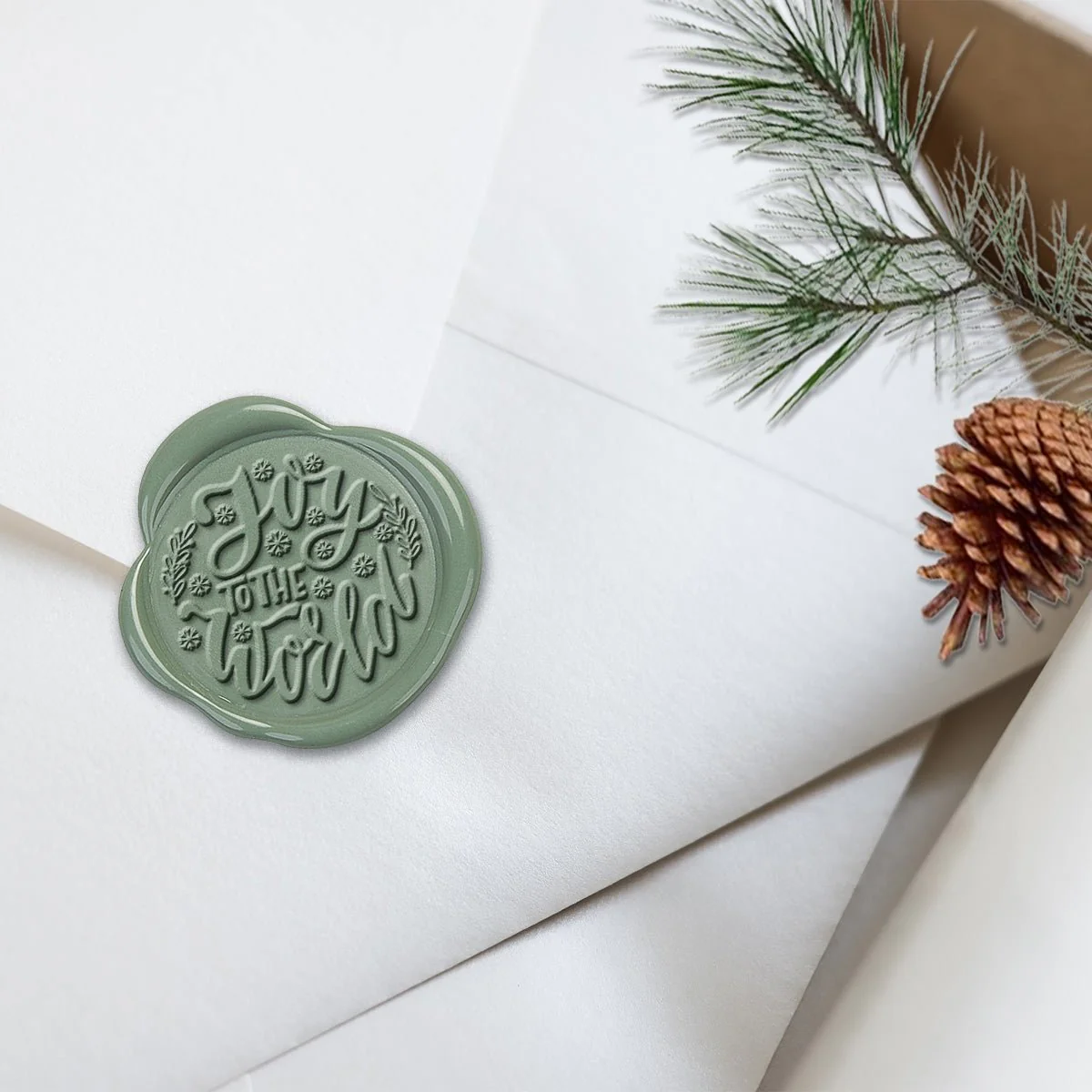 Joy Adhesive Christmas Wax Seal Stickers 8PK - Hand Pressed 1 1/4" - Image 18