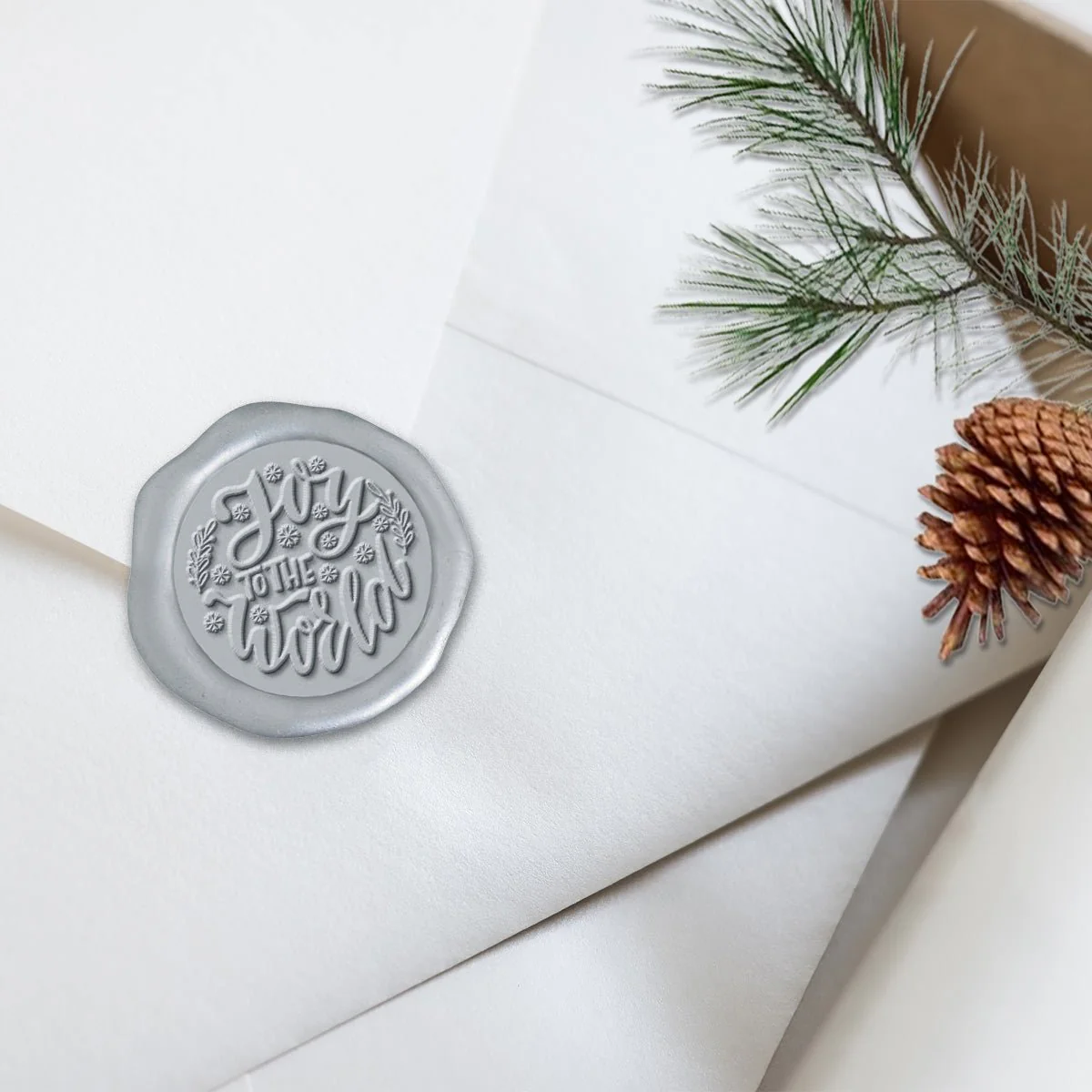 Joy Adhesive Christmas Wax Seal Stickers 8PK - Hand Pressed 1 1/4" - Image 20