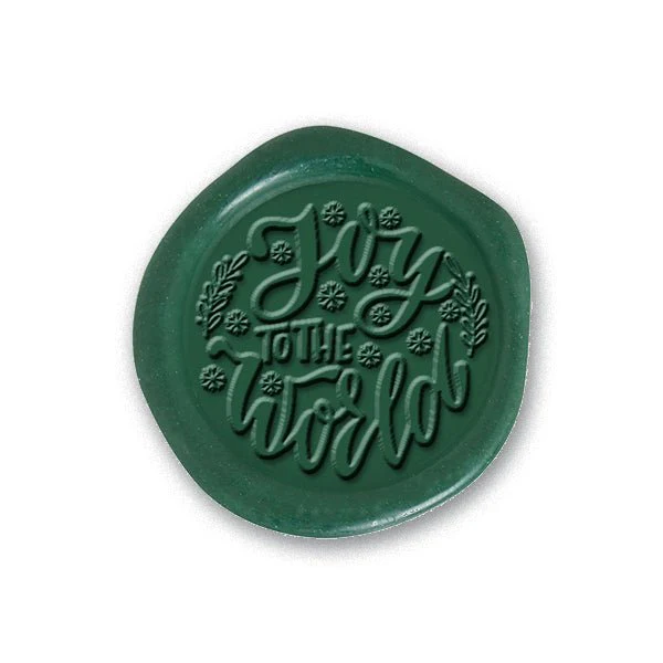 Joy Adhesive Christmas Wax Seal Stickers 8PK - Hand Pressed 1 1/4" - Image 3