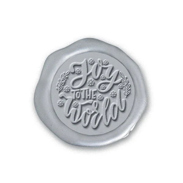 Joy Adhesive Christmas Wax Seal Stickers 8PK - Hand Pressed 1 1/4" - Image 4