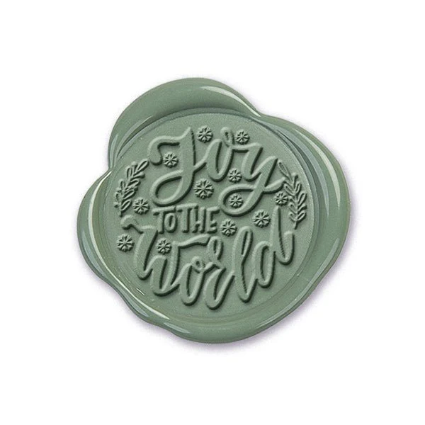 Joy Adhesive Christmas Wax Seal Stickers 8PK - Hand Pressed 1 1/4" - Image 7