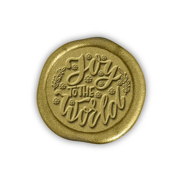 Joy Adhesive Christmas Wax Seal Stickers 8PK - Hand Pressed 1 1/4" - Image 8