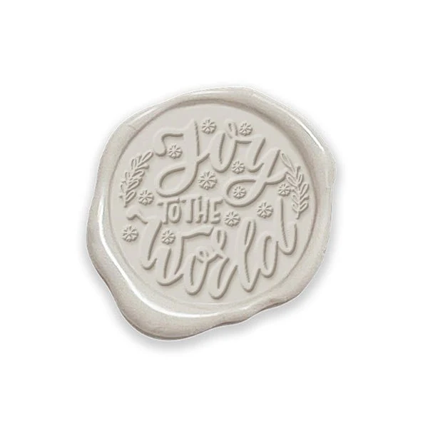 Joy Adhesive Christmas Wax Seal Stickers 8PK - Hand Pressed 1 1/4" - Image 9
