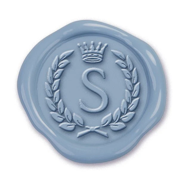 Laurel Crown Single Initial Adhesive Wax Seals #8827 Bundle with Stamp - Image 2
