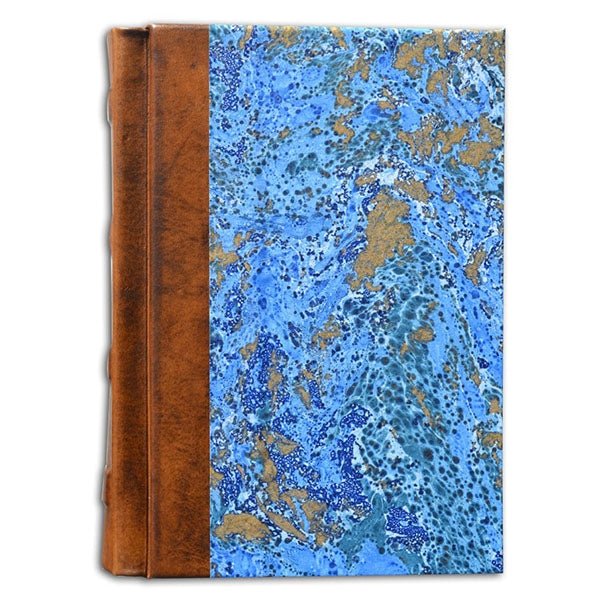 Leather & Marble Journal Book 5x7"- Italian Made-128 Lined sheets Leather Binding - Image 4