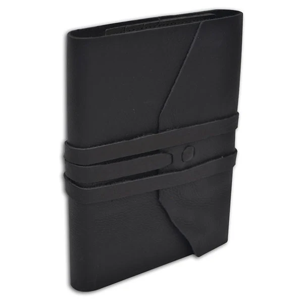 Leather Wrap Journal Italian made- Refillable-128 lined pages - Image 3