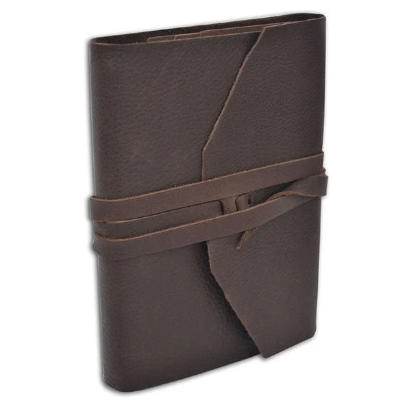 Leather Wrap Journal Italian made- Refillable-128 lined pages - Image 4