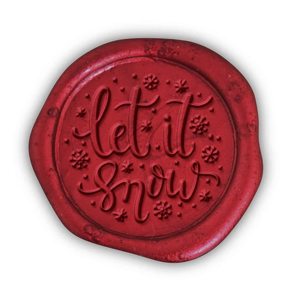 Let It Snow Wax Seal Stamp with Black Wood Handle #6545 - Image 2