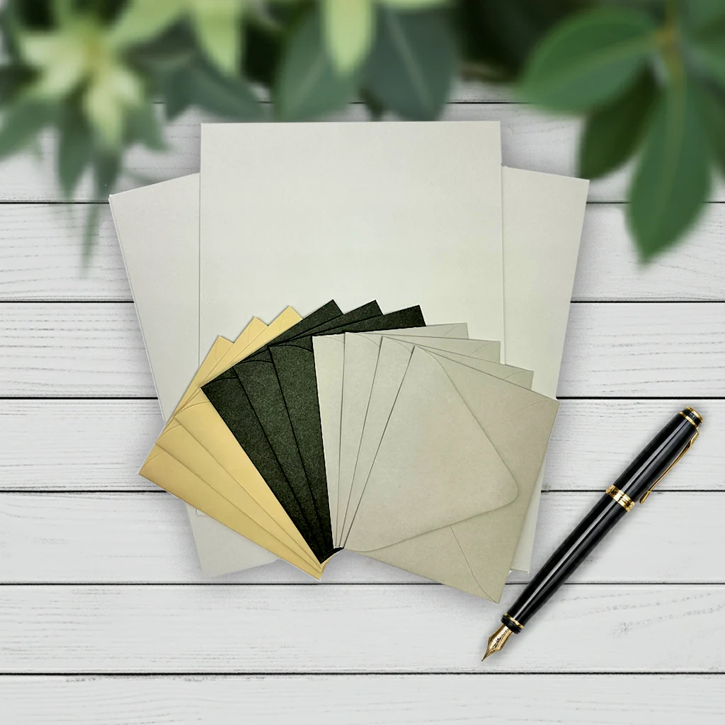 Letterpress Stationery Set with envelopes- 8.5x11- 100% Cotton printable- 20/10-multi-colors - Image 11